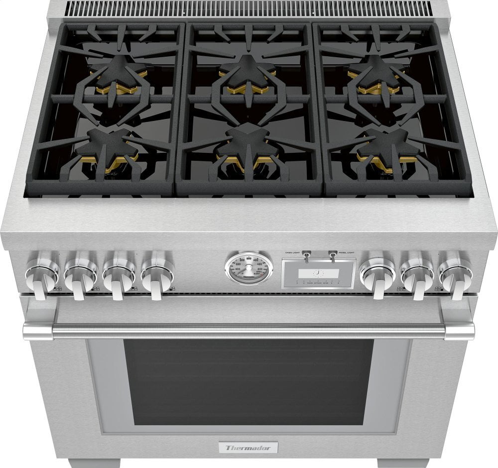Thermador PRD366WGU 36-Inch Pro Grand® Commercial Depth Dual Fuel Range