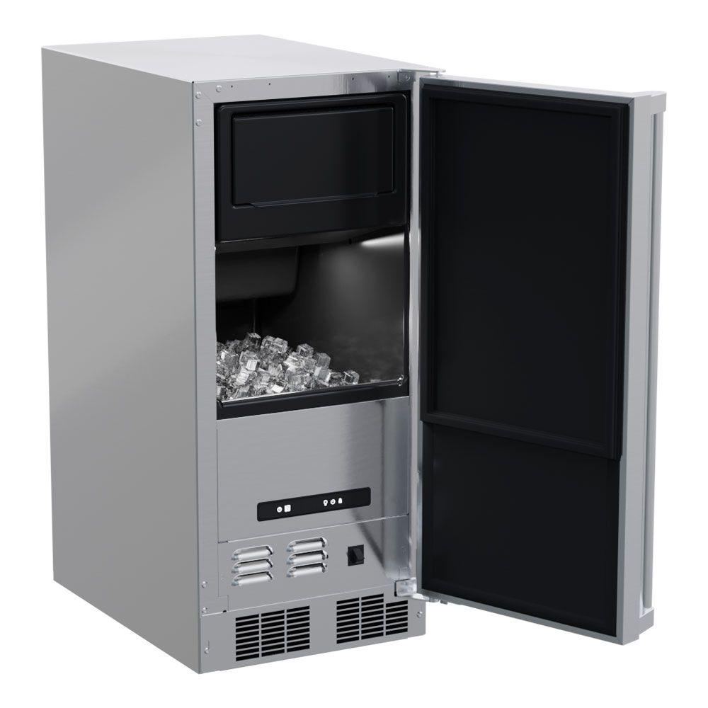 Marvel MOCP215SS01B 15-In Outdoor Built-In Clear Ice Machine With Factory-Installed Pump With Door Style - Stainless Steel
