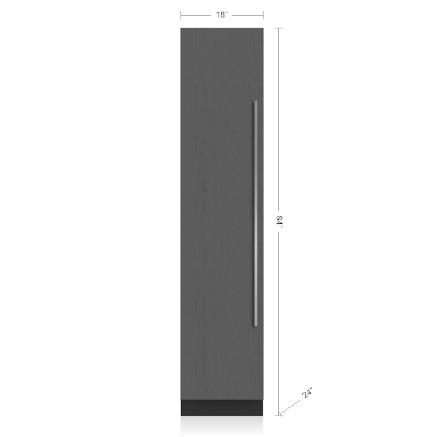 Sub-Zero DEC1850FIR 18" Designer Column Freezer With Ice Maker - Panel Ready