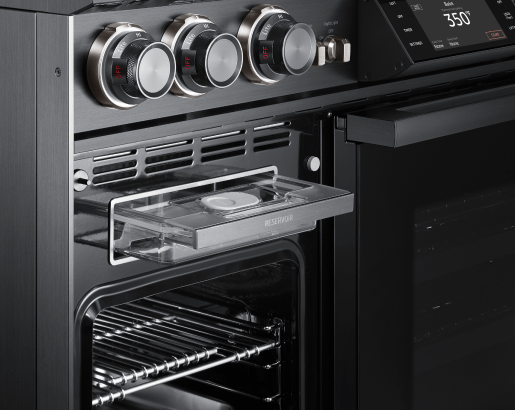 Dacor DOP48C96DLM 48" Pro Dual-Fuel Steam Range, Graphite Stainless Steel