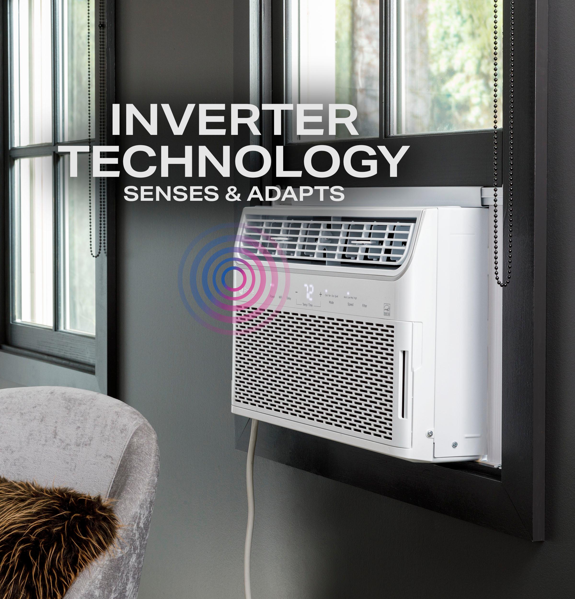 Ge Appliances AHTR14AC Ge Profile™ 13,500 Btu Inverter Smart Ultra Quiet Window Air Conditioner For Large Rooms Up To 700 Sq. Ft., Energy Star®