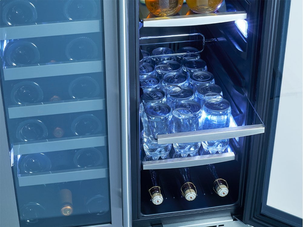 Zephyr PRWB24C32AG 24" Dual Zone French Door Wine & Beverage Cooler