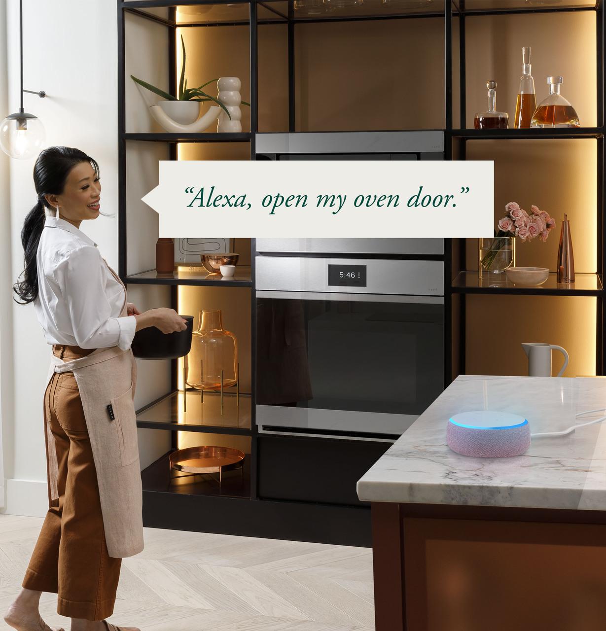 Cafe CTD90DM2NS5 Café™ Minimal Series 30" Smart Built-In Convection Double Wall Oven In Platinum Glass