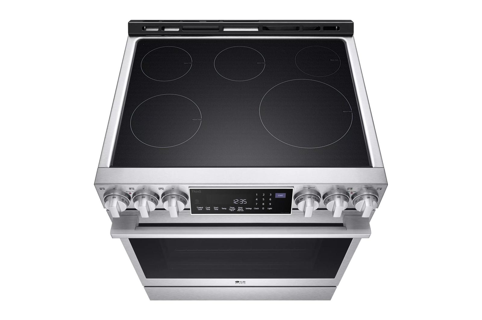 Lg LSIS6338FE Lg Studio 6.3 Cu. Ft. Instaview® Induction Slide-In Range With Air Fry And Air Sous Vide