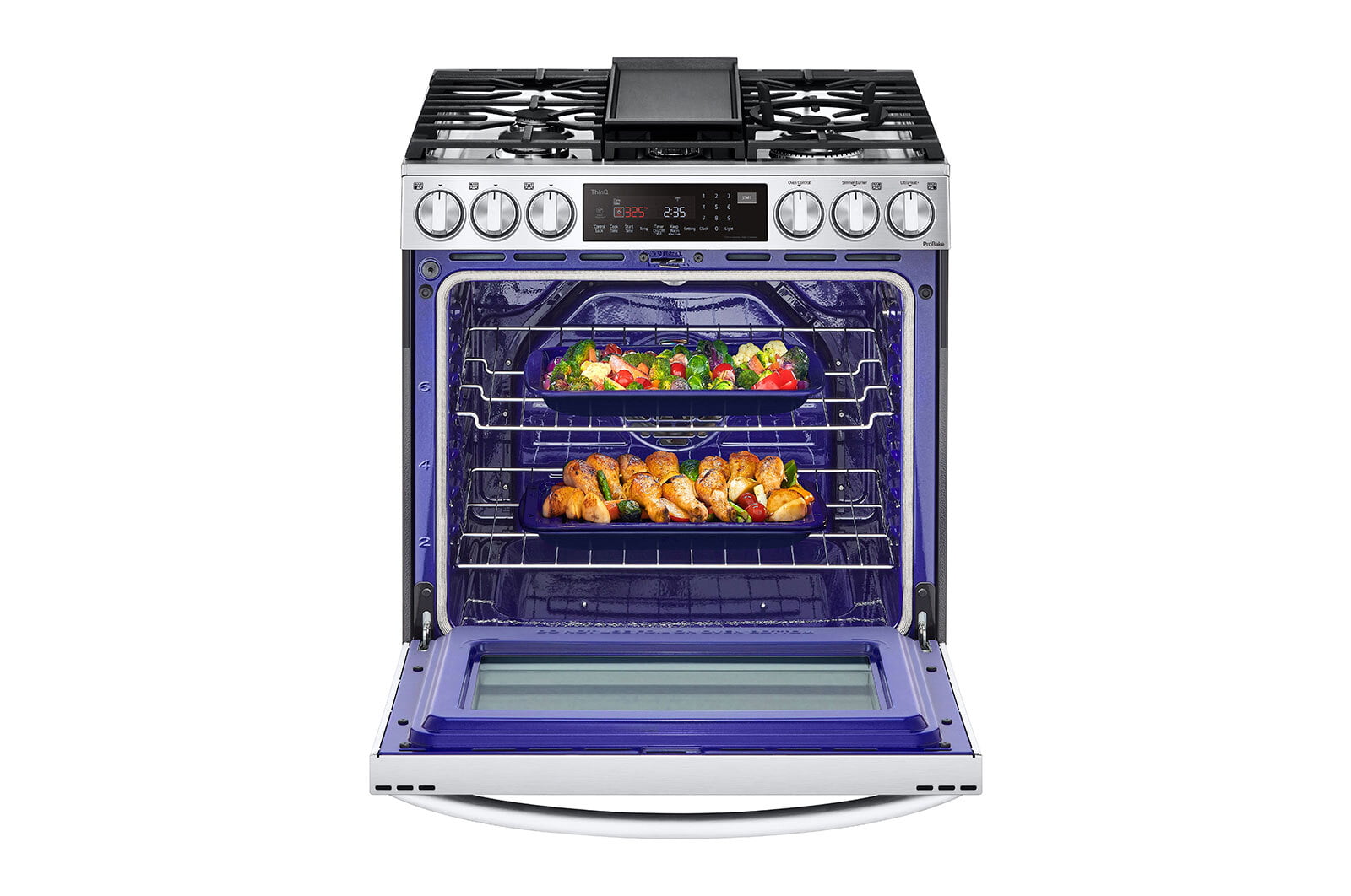 Lg LSGL6337F 6.3 Cu Ft. Smart Wi-Fi Enabled Probake Convection® Instaview® Gas Slide-In Range With Air Fry