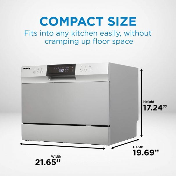 Danby DDW631SDB Danby 6 Place Setting Countertop Dishwasher