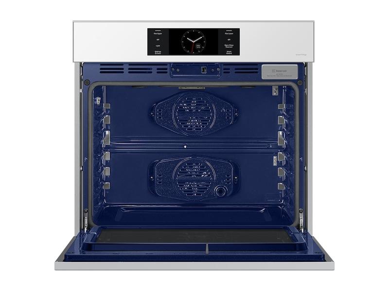 Samsung NV51CB700S12 Bespoke 30" White Glass Single Wall Oven With Ai Pro Cooking™ Camera