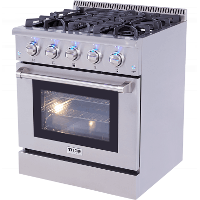 Thor Kitchen HRG3080U 30 Inch Professional Gas Range In Stainless Steel