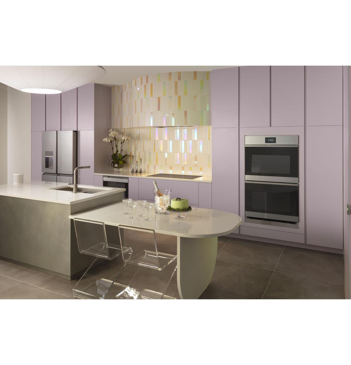 Cafe CTD90DM2NS5 Café™ Minimal Series 30" Smart Built-In Convection Double Wall Oven In Platinum Glass