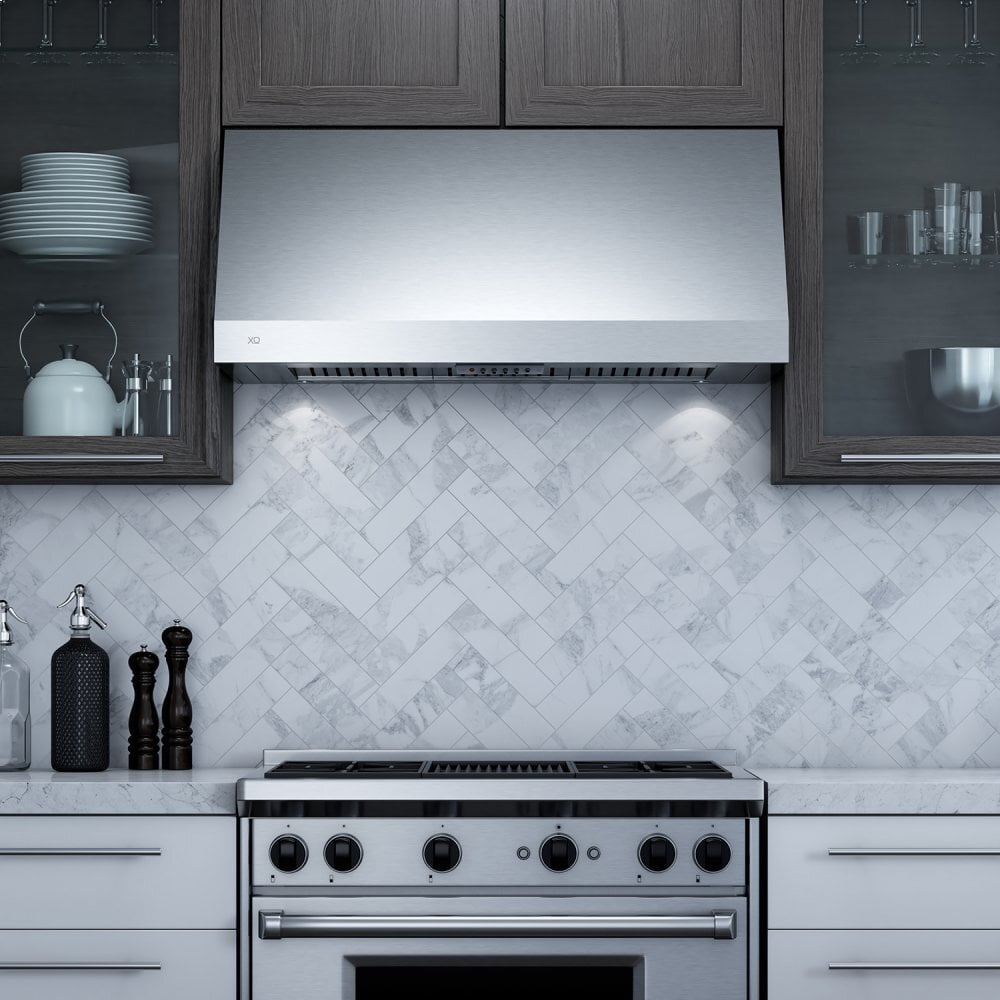 Xo Appliance XOT1836S 600 Cfm 36" Wall Mount Italian Made Pro Hood Stainless