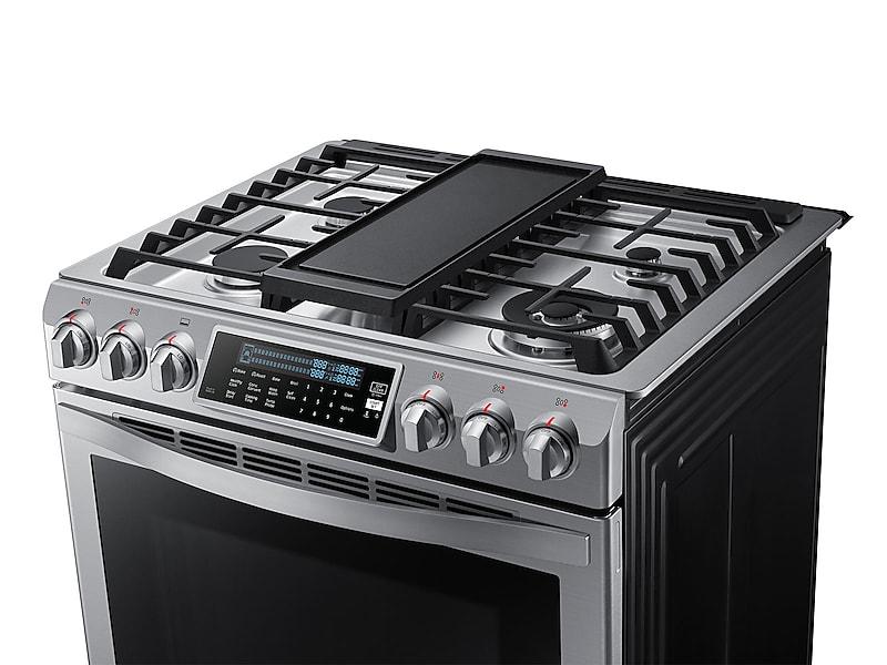 Samsung NX58H9950WS 5.8 Cu. Ft. Chef Collection Slide-In Gas Range With True Convection In Stainless Steel