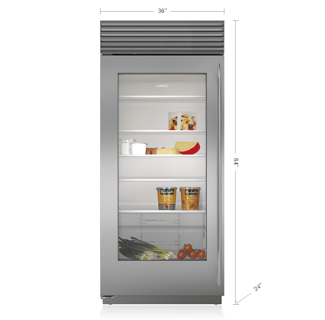 Sub-Zero BI36RASTHRH 36" Classic Refrigerator With Glass Door