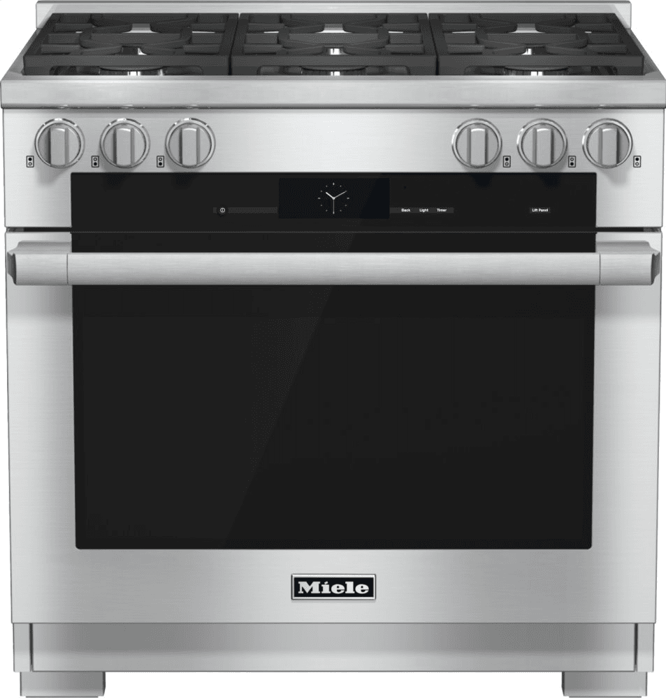 Miele HR19342LP 36 Inch Range Dual Fuel With M Touch Controls, Moisture Plus And M Pro Dual Stacked Burners