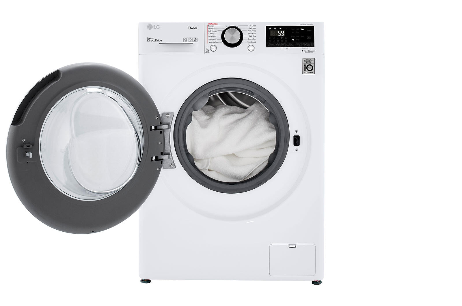 Lg WM3555HWA 2.4 Cu.Ft. Smart Wi-Fi Enabled Compact Front Load All-In-One Electric Washer/Dryer Combo With Built-In Intelligence