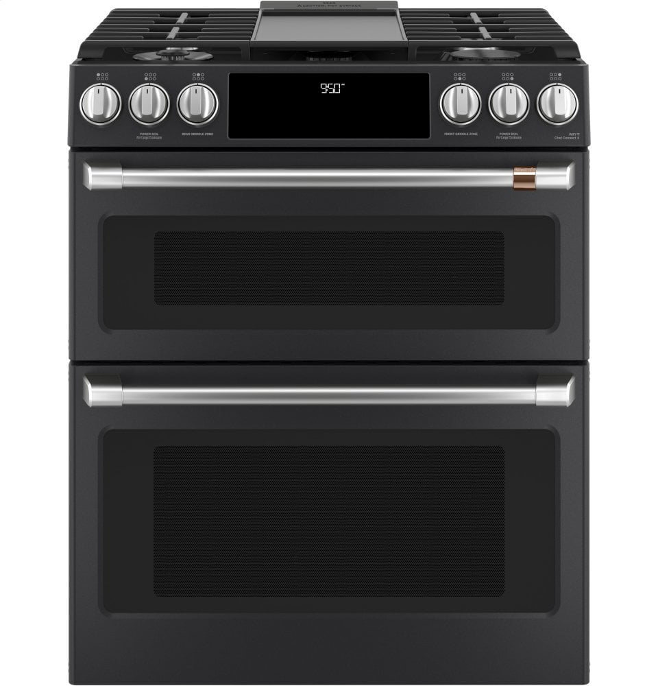Cafe C2S950P3MD1 Café 30" Smart Slide-In, Front-Control, Dual-Fuel, Double-Oven Range With Convection