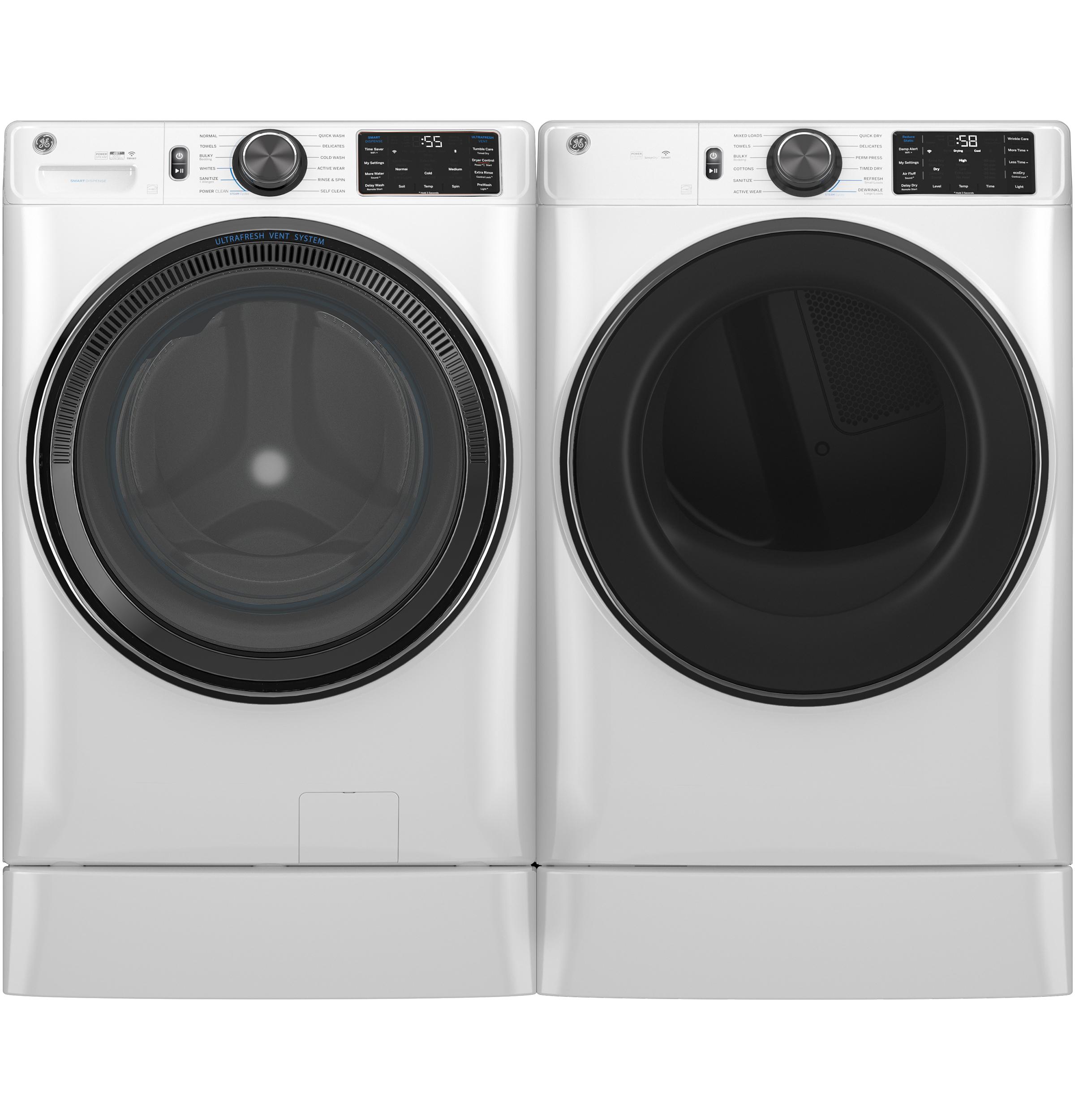 Ge Appliances GFD65GSSVWW Ge® 7.8 Cu. Ft. Capacity Smart Front Load Gas Dryer With Steam And Sanitize Cycle