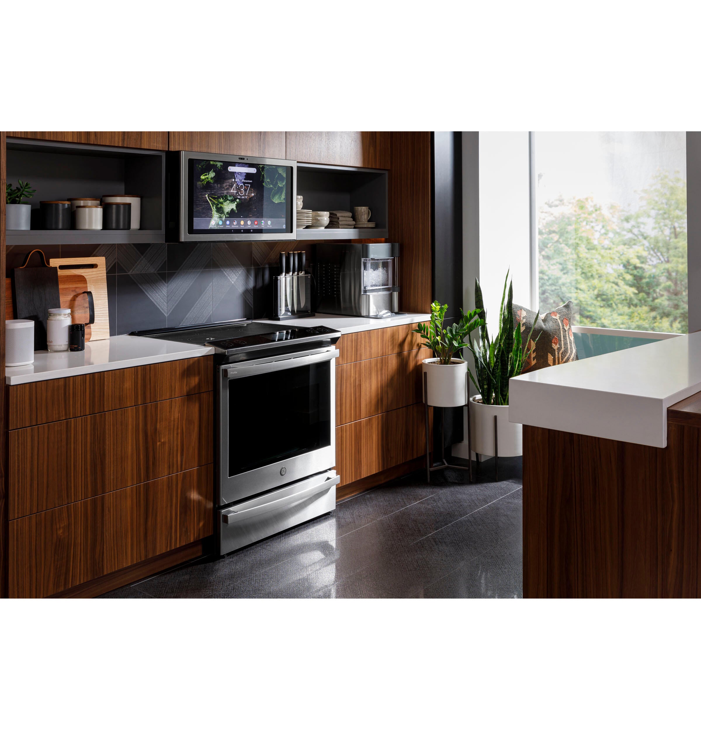 Ge Appliances PHS93XYPFS Ge Profile™ 30" Smart Slide-In Front-Control Induction Fingerprint Resistant Range With In Oven Camera