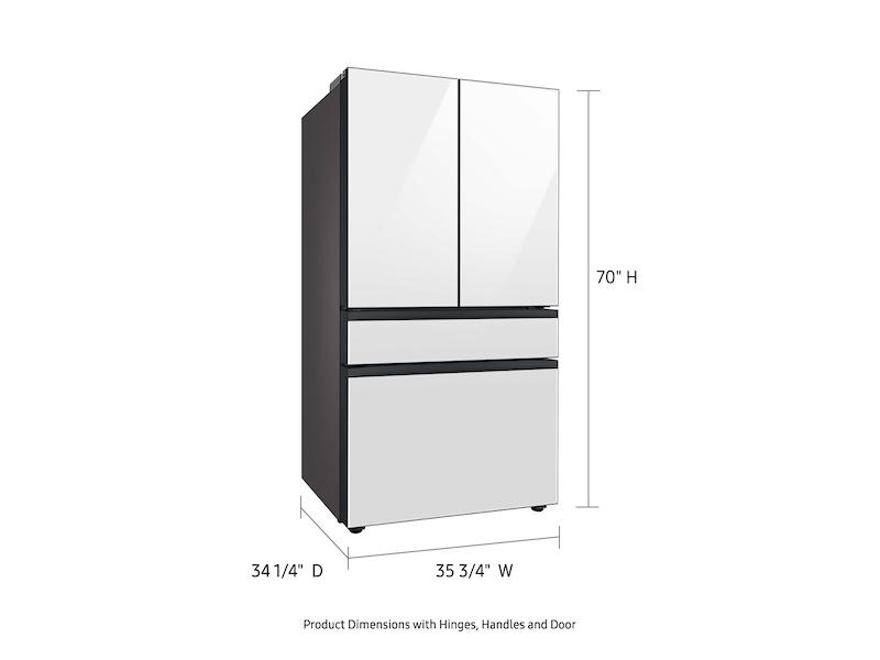 Samsung RF29BB820012 Bespoke 4-Door French Door Refrigerator (29 Cu. Ft.) With Autofill Water Pitcher In White Glass