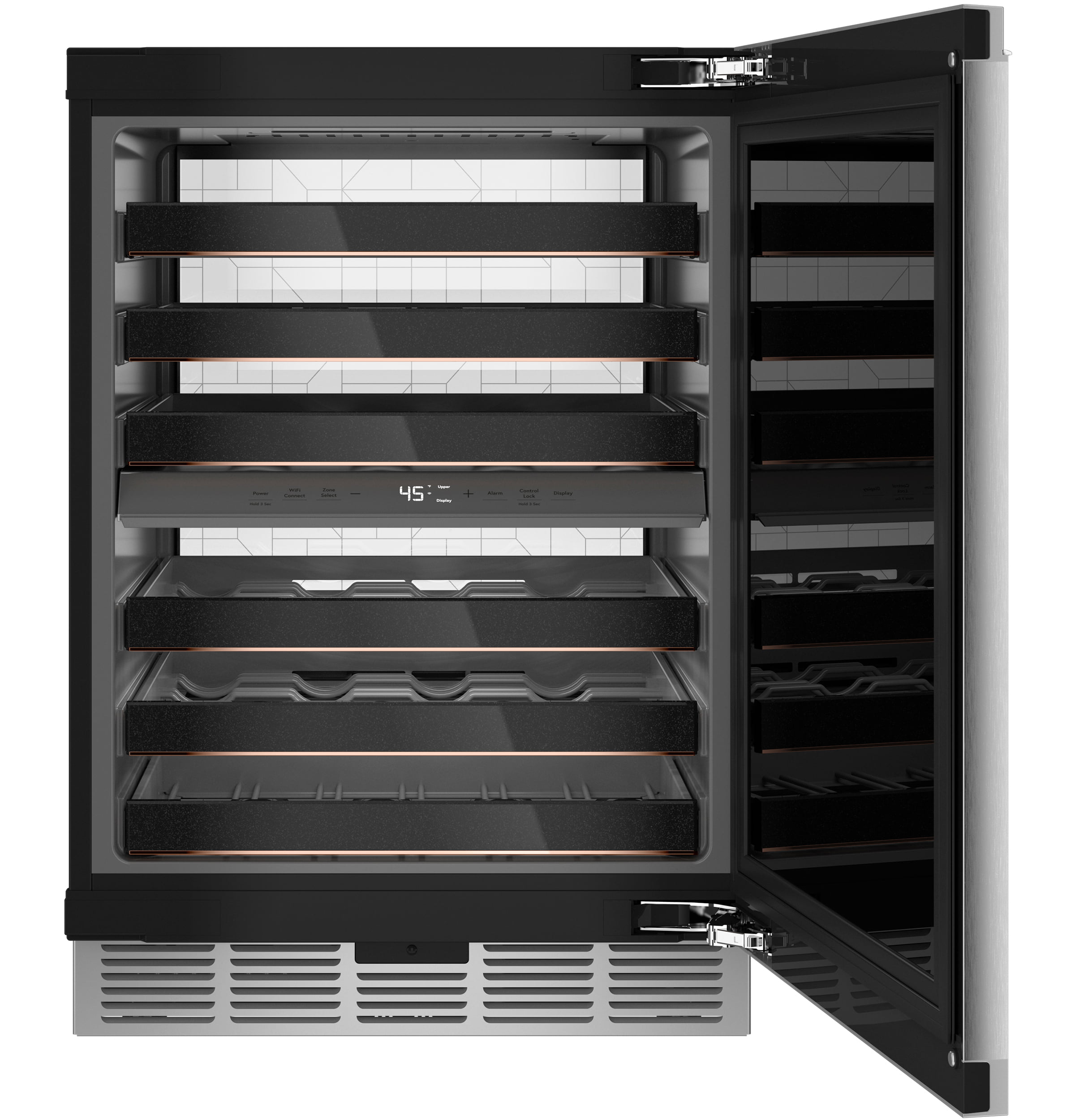 Cafe CCR06DM2PS5 Café Wine Center In Platinum Glass