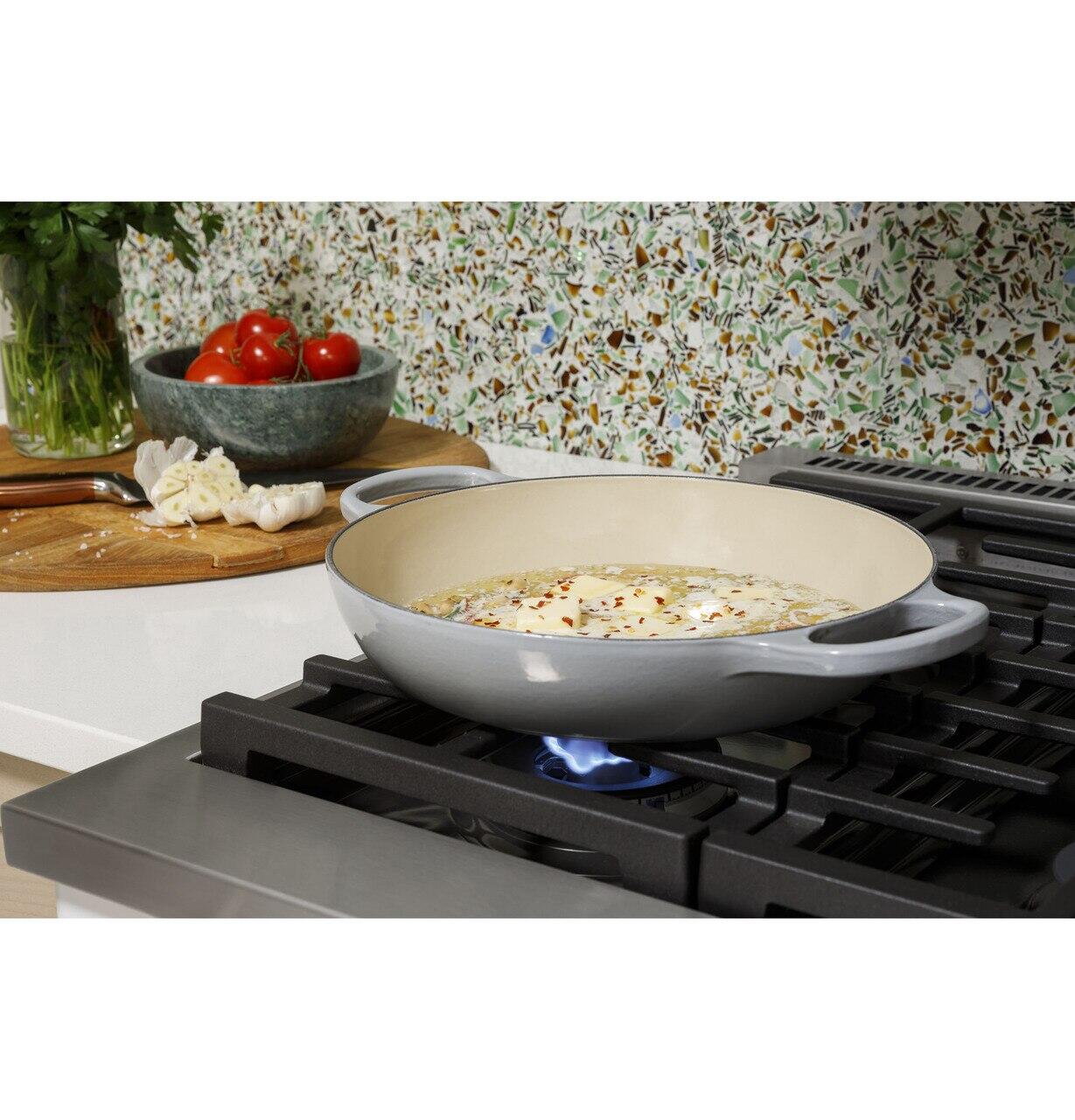 Cafe C2Y486P2TS1 Café™ 48" Smart Dual-Fuel Commercial-Style Range With 6 Burners And Griddle (Natural Gas)