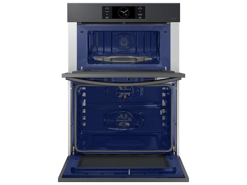 Samsung NQ70CG700DMT Bespoke 30" Microwave Combination Wall Oven With With Flex Duo™ In Matte Black Steel