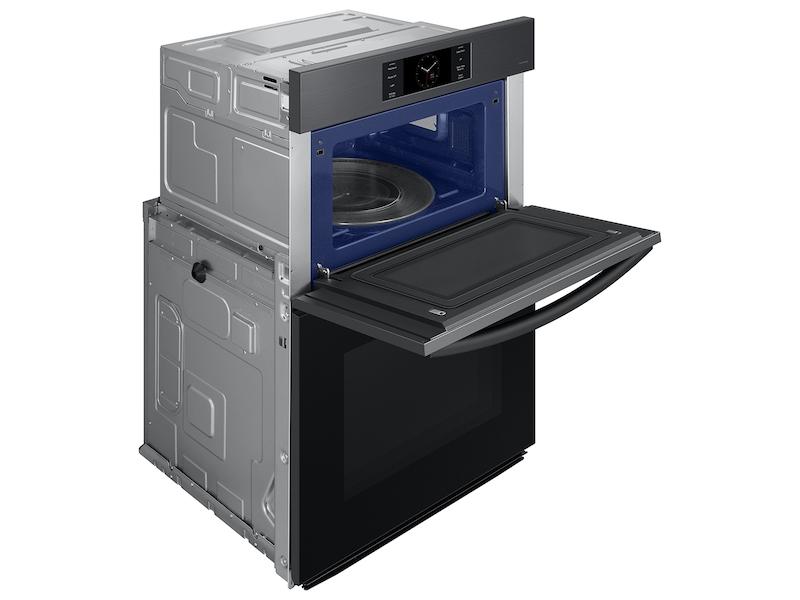 Samsung NQ70CG700DMT Bespoke 30" Microwave Combination Wall Oven With With Flex Duo™ In Matte Black Steel