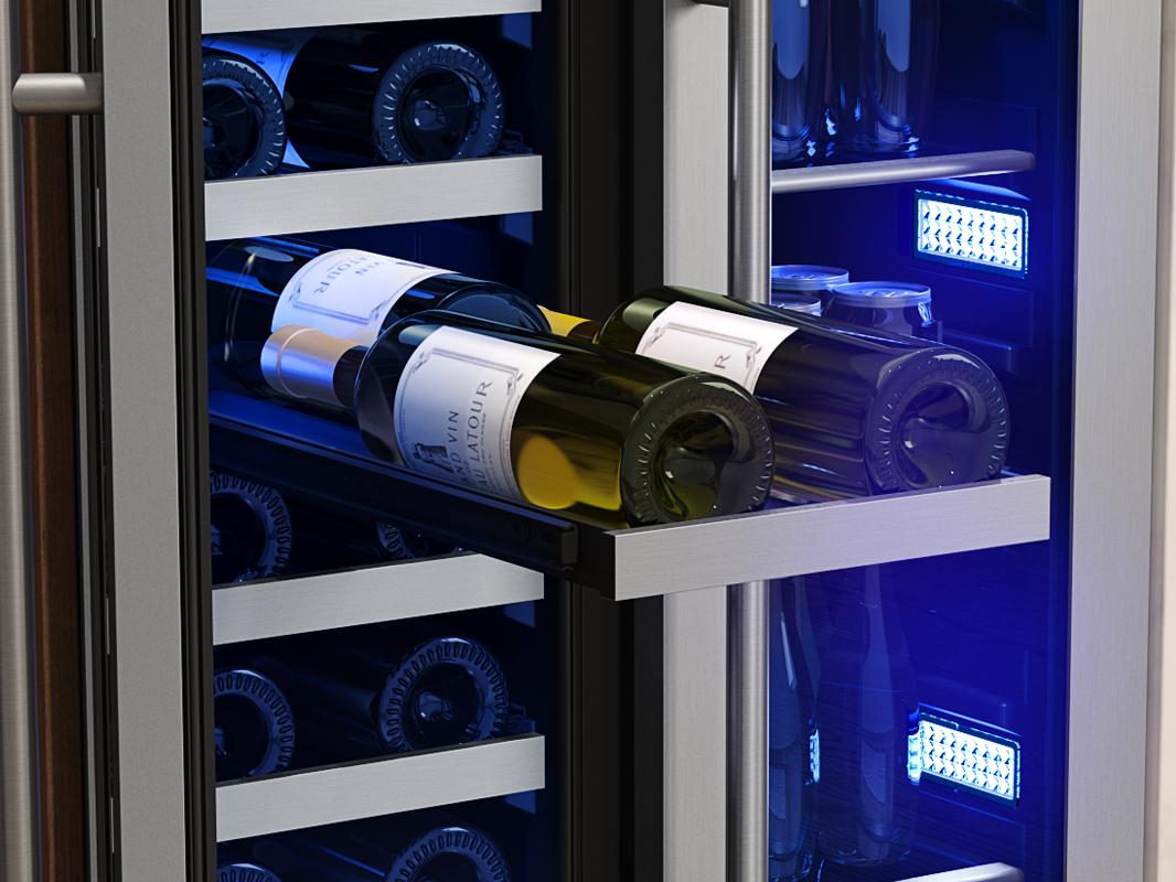 Zephyr PRWB24C32CG 24" French Door Dual Zone Wine & Beverage Cooler