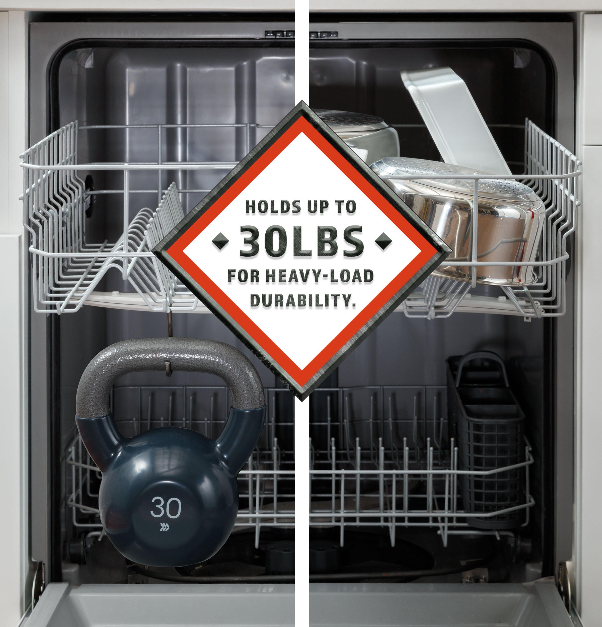 Hotpoint HDF310PGRWW Hotpoint® One Button Dishwasher With Plastic Interior
