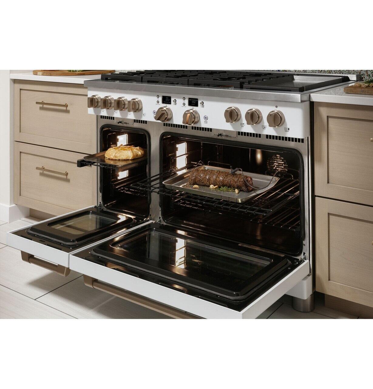 Cafe C2Y486P2TS1 Café™ 48" Smart Dual-Fuel Commercial-Style Range With 6 Burners And Griddle (Natural Gas)