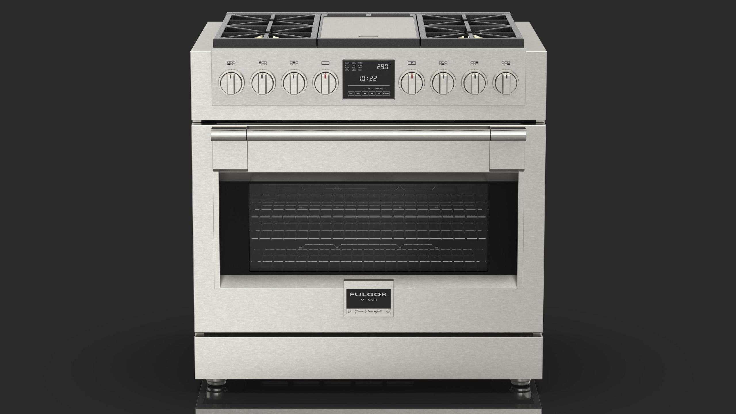 Fulgor Milano F6PDF364GS1 36 Dual Fuel Pro Range With Griddle