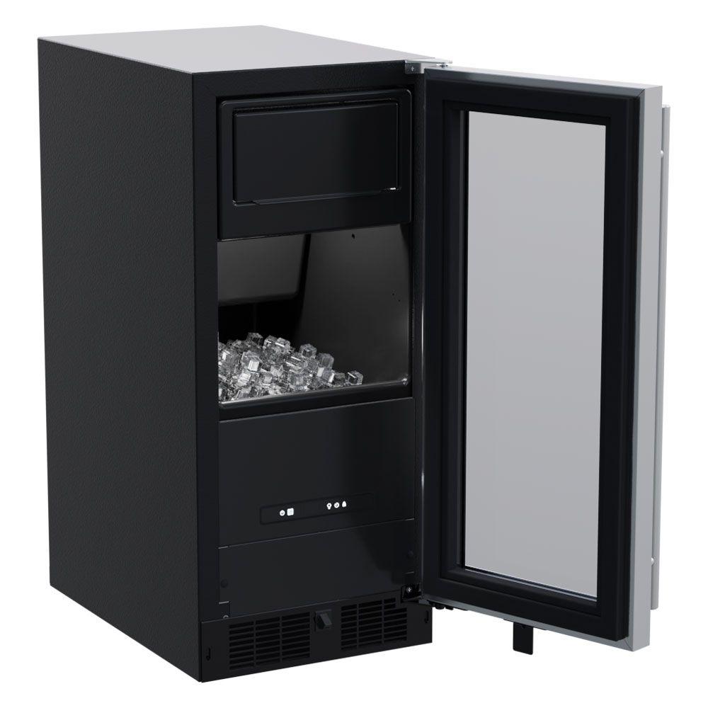 Marvel MLCP215SG01B 15-In Built-In Clear Ice Machine With Factory-Installed Pump With BrightshieldU2122 - No, Door Style - Stainless Steel Frame Glass