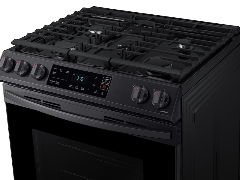 Samsung NX60T8111SG 6.0 Cu. Ft. Front Control Slide-In Gas Range With Wi-Fi In Black Stainless Steel