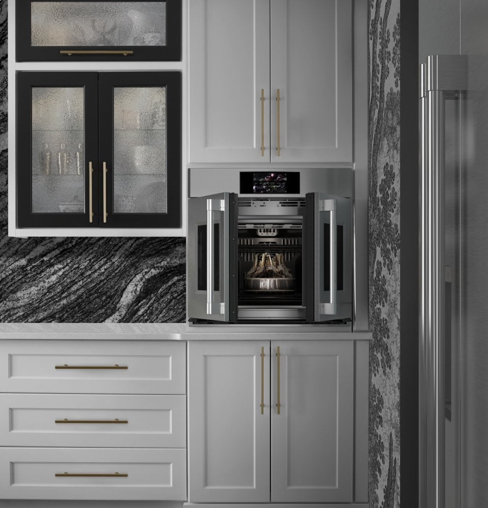 Monogram ZTSX1FPSNSS Monogram 30" Smart French-Door Electric Convection Single Wall Oven Statement Collection