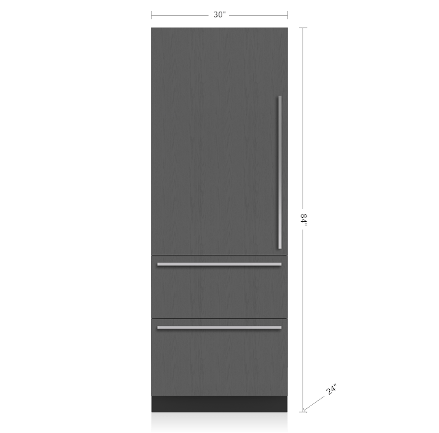 Sub-Zero DET3050FIR 30" Designer Over-And-Under Freezer With Ice Maker - Panel Ready