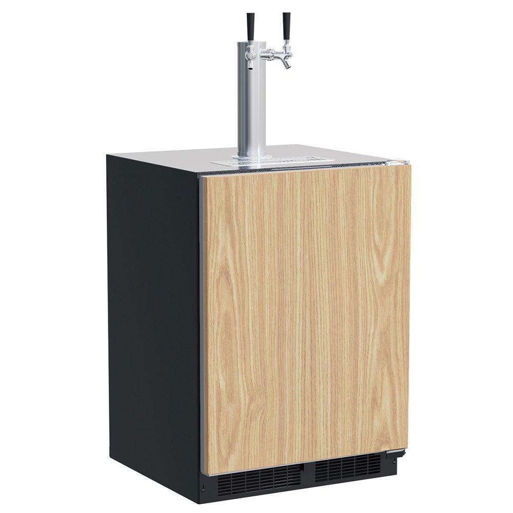 Marvel MLKR224ISB1A 24-In Built-In Dispenser With Twin Beer & Beverage Tap With Door Style - Panel Ready, Dispenser Type - Twin Beer