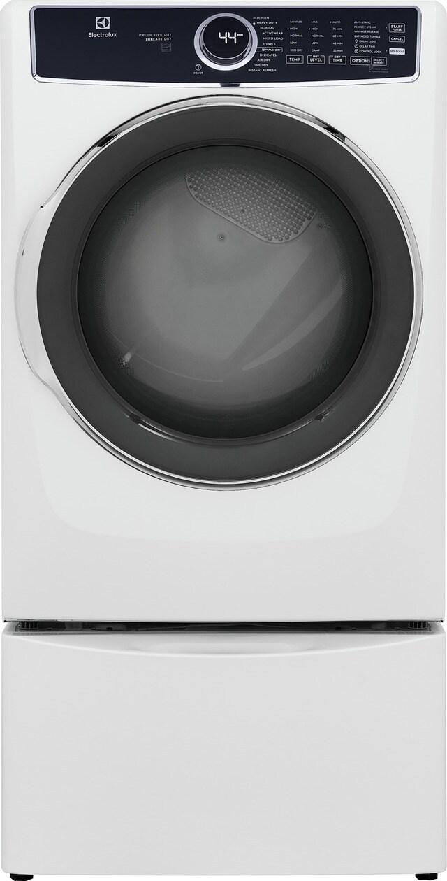 Electrolux ELFG7637BW Electrolux Front Load Perfect Steam™ Gas Dryer With Luxcare® Dry And Instant Refresh ™ 8.0 Cu. Ft.