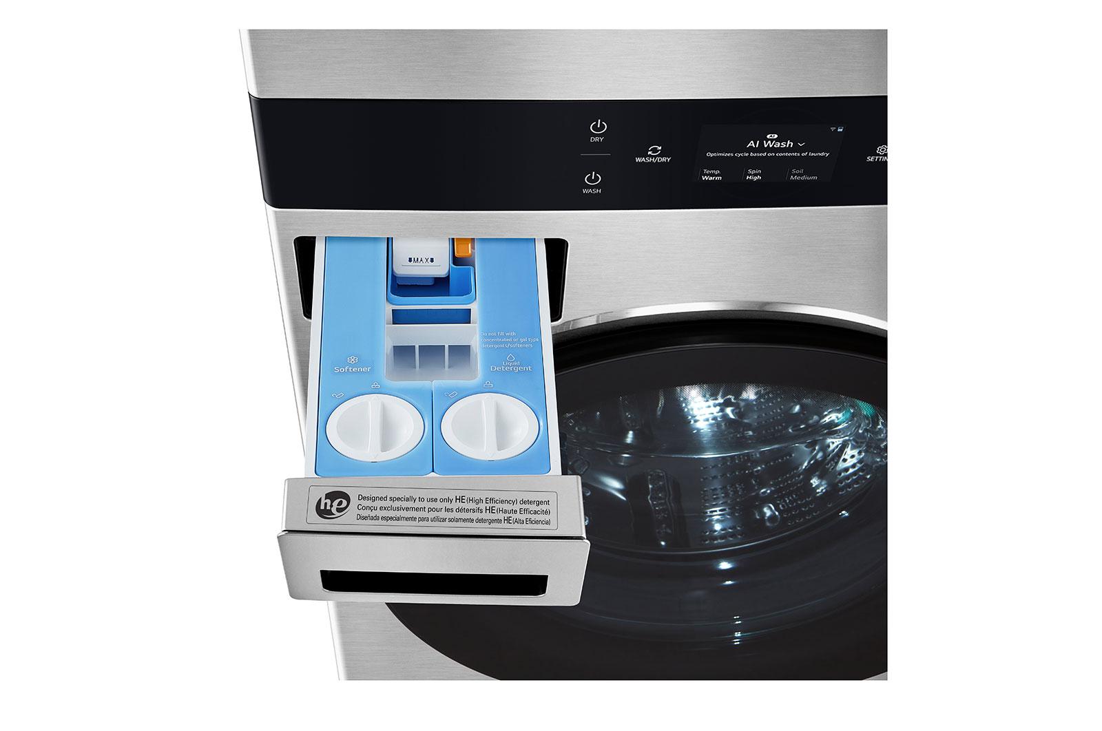 Lg SWWE50N3 Lg Studio Washtower™ Smart Front Load 5.0 Cu. Ft. Washer And 7.4 Cu. Ft. Electric Dryer With Center Control™