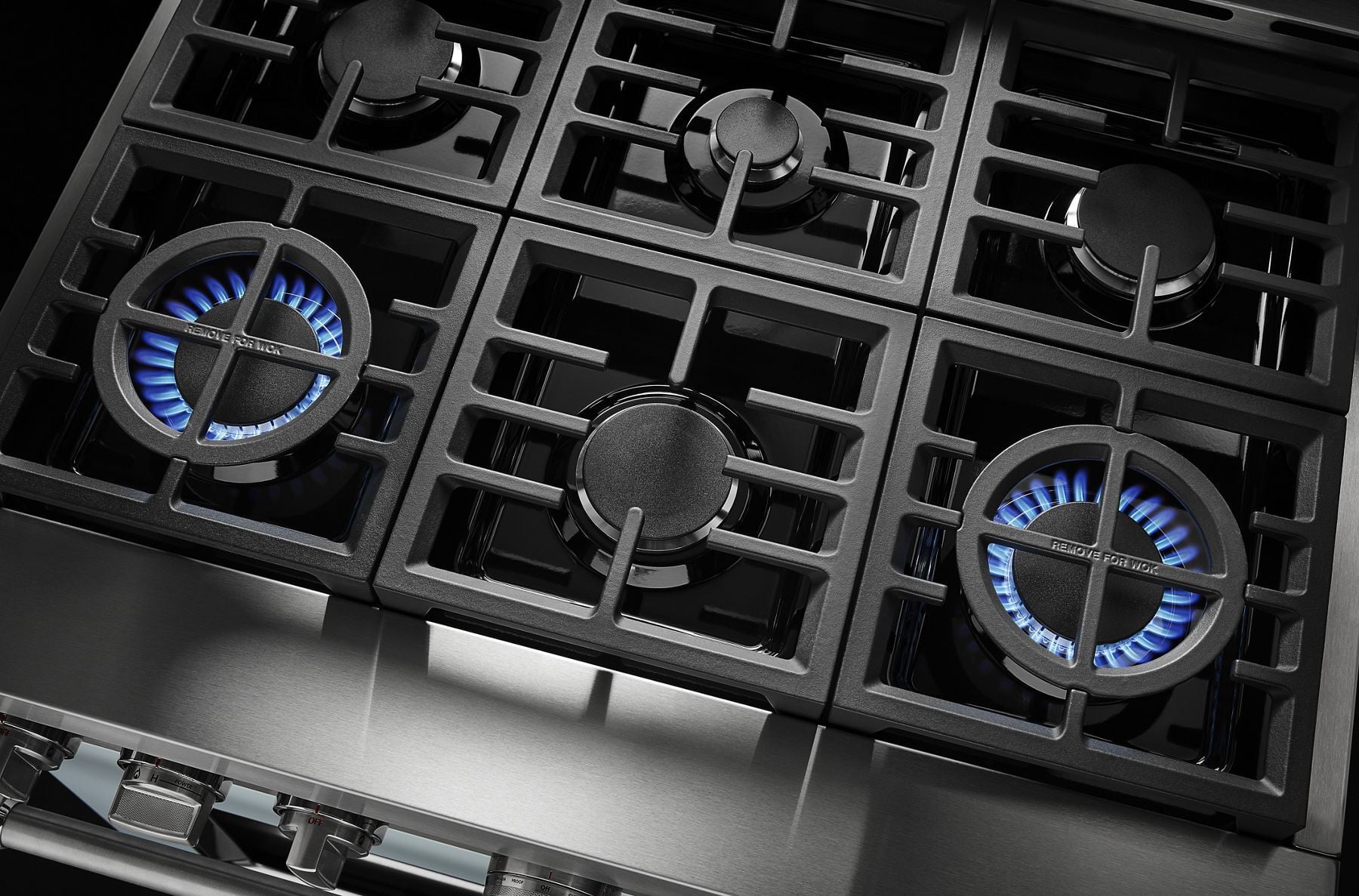 Kitchenaid KFGC506JMB Kitchenaid® 36'' Smart Commercial-Style Gas Range With 6 Burners - Misty Blue
