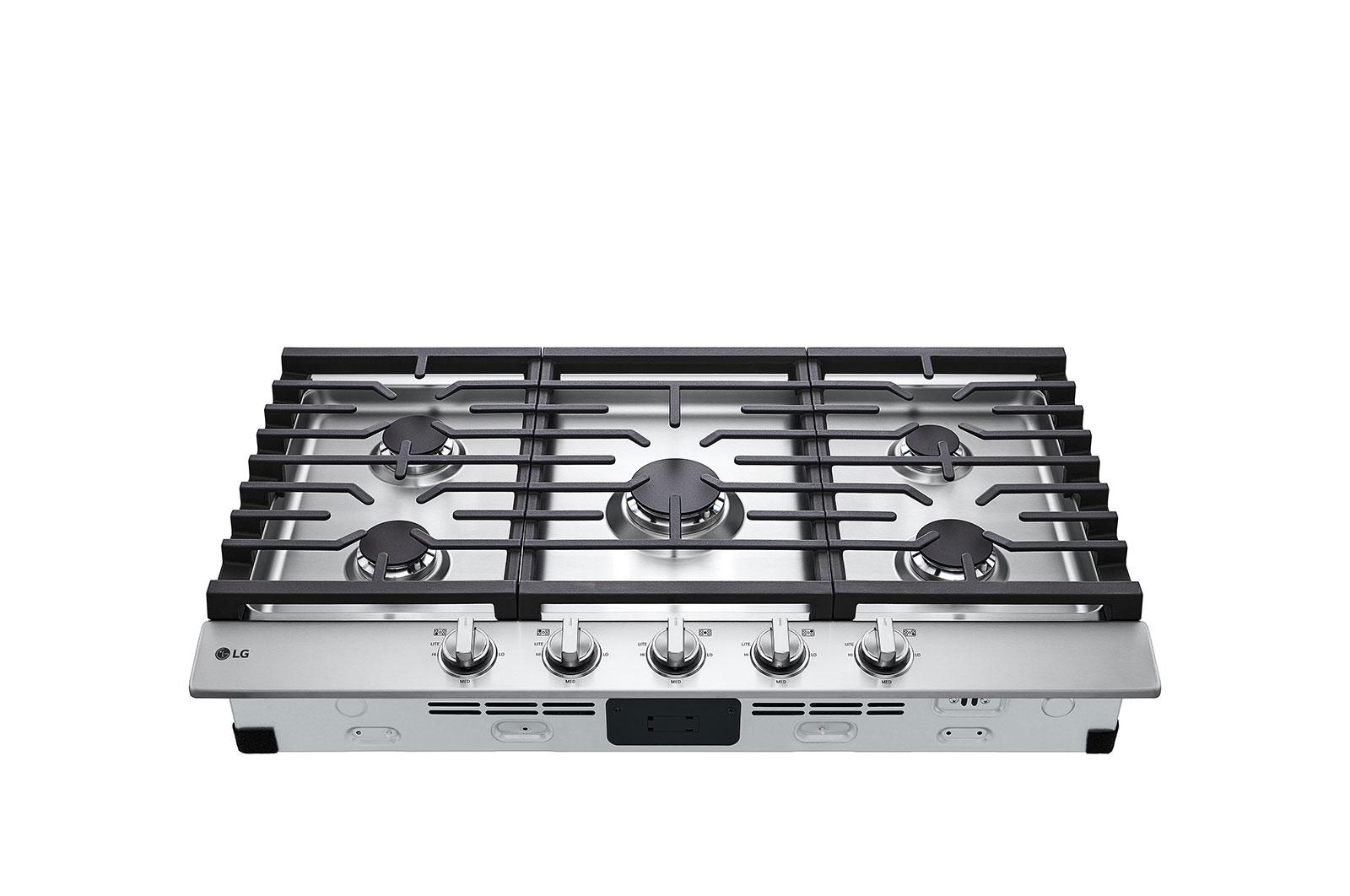 Lg CBGJ3623S 36" Gas Cooktop With Ultraheat™ 20K Btu Burner
