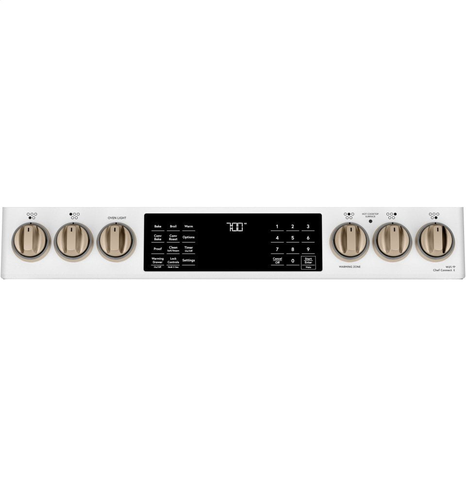 Cafe CES700P4MW2 Café 30" Smart Slide-In, Front-Control, Radiant And Convection Range