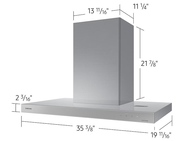 Samsung NK36CB600WCG 36" Bespoke Smart Wall Mount Hood In Clean Grey