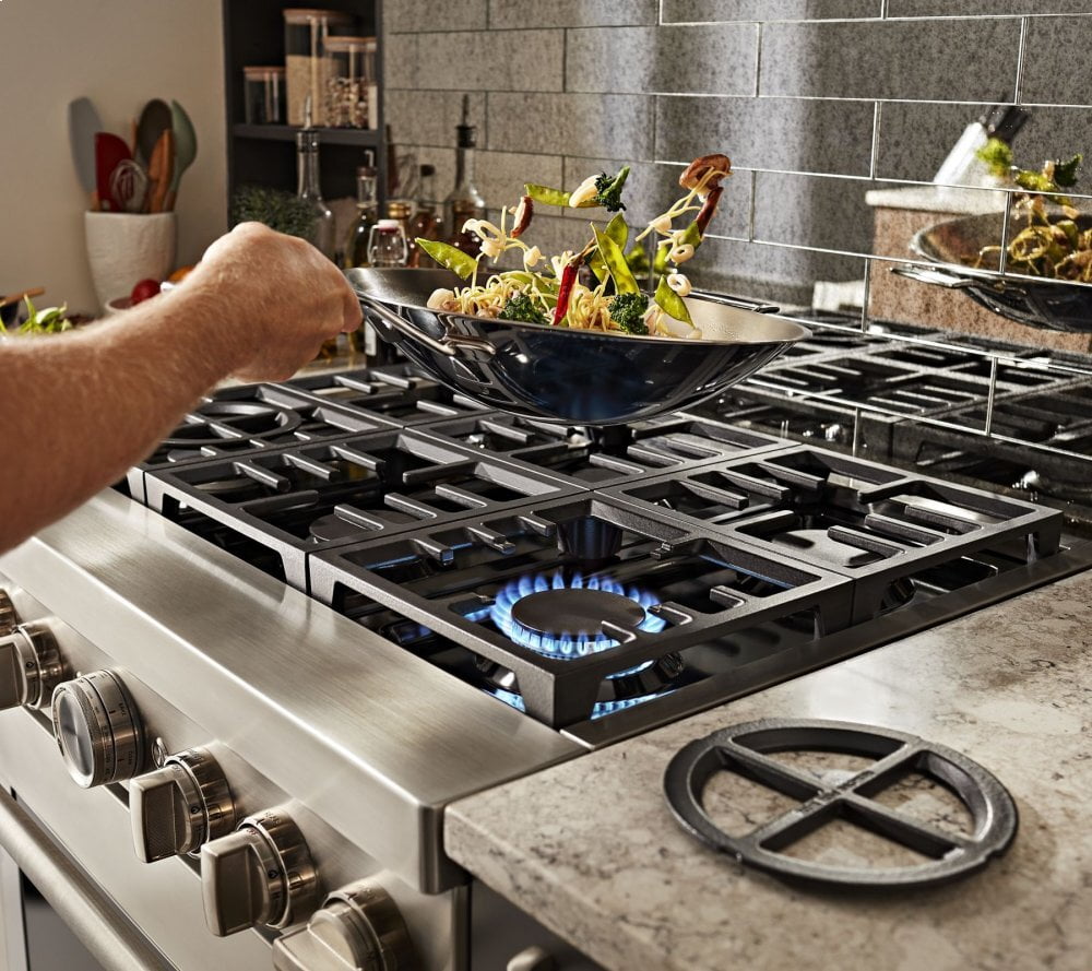 Kitchenaid KFDC558JSS Kitchenaid® 48'' Smart Commercial-Style Dual Fuel Range With Griddle - Stainless Steel