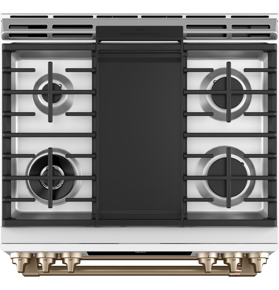 Cafe C2S950P4MW2 Café 30" Smart Slide-In, Front-Control, Dual-Fuel, Double-Oven Range With Convection