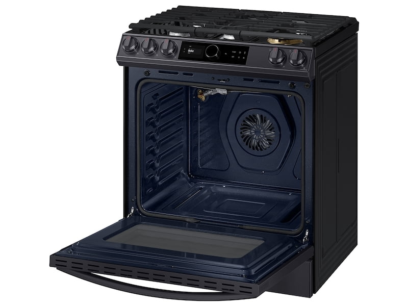 Samsung NX60T8711SG 6.0 Cu. Ft Front Control Slide-In Gas Range With Smart Dial, Air Fry & Wi-Fi In Black Stainless Steel