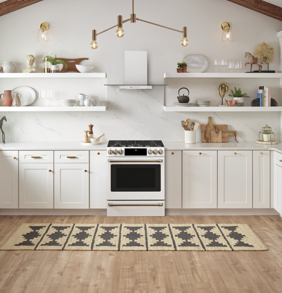 Cafe C2S900P4MW2 Café 30" Smart Slide-In, Front-Control, Dual-Fuel Range With Warming Drawer