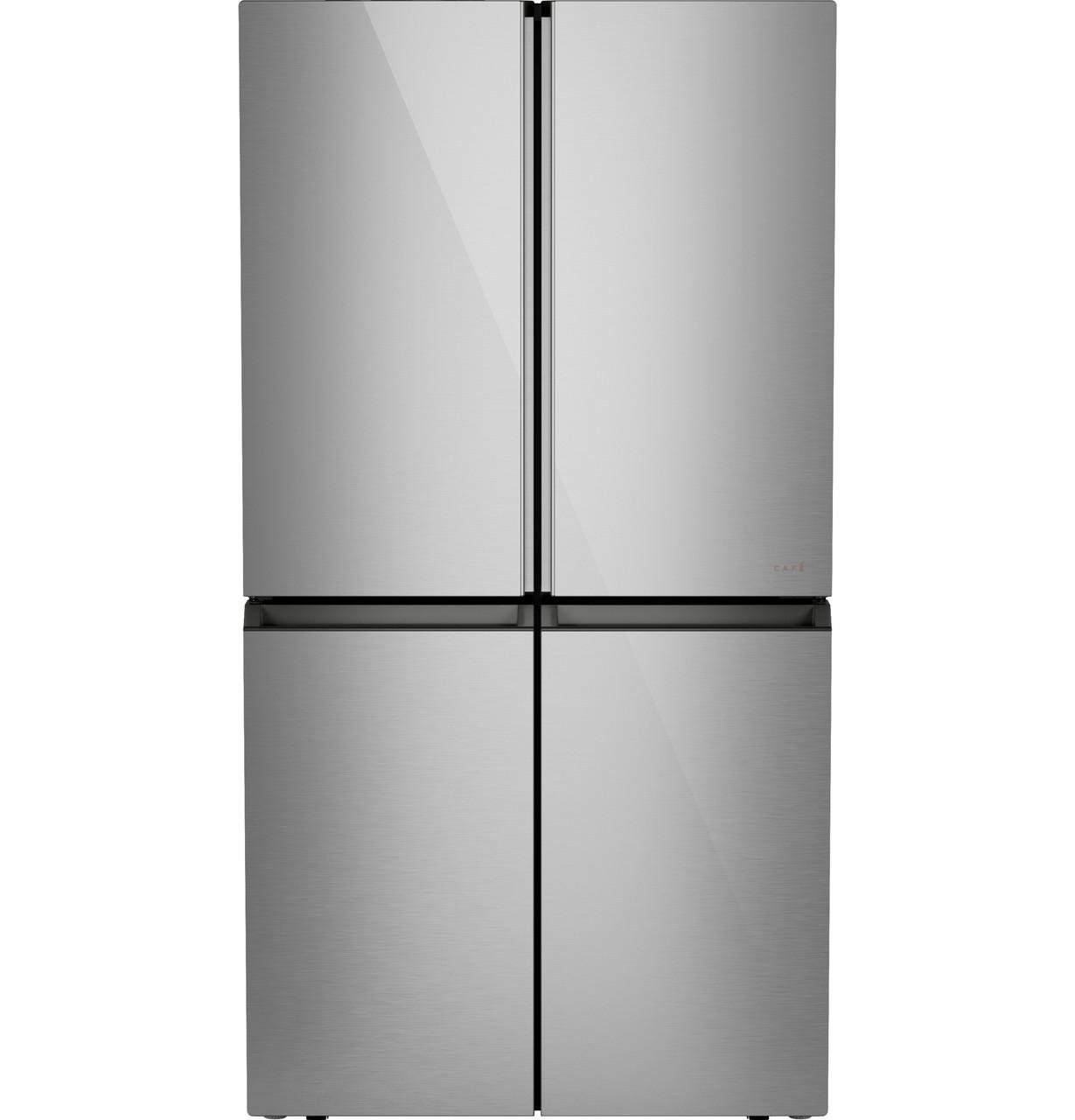 Cafe CAE28DM5TS5 Café™ Energy Star® 27.4 Cu. Ft. Smart Quad-Door Refrigerator In Platinum Glass With Dual-Dispense Autofill Pitcher
