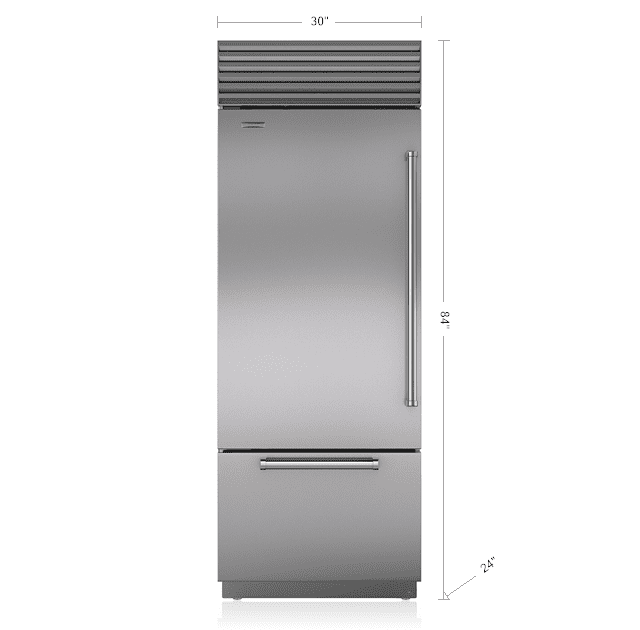 Sub-Zero BI30USTHRH 30" Classic Over-And-Under Refrigerator/Freezer