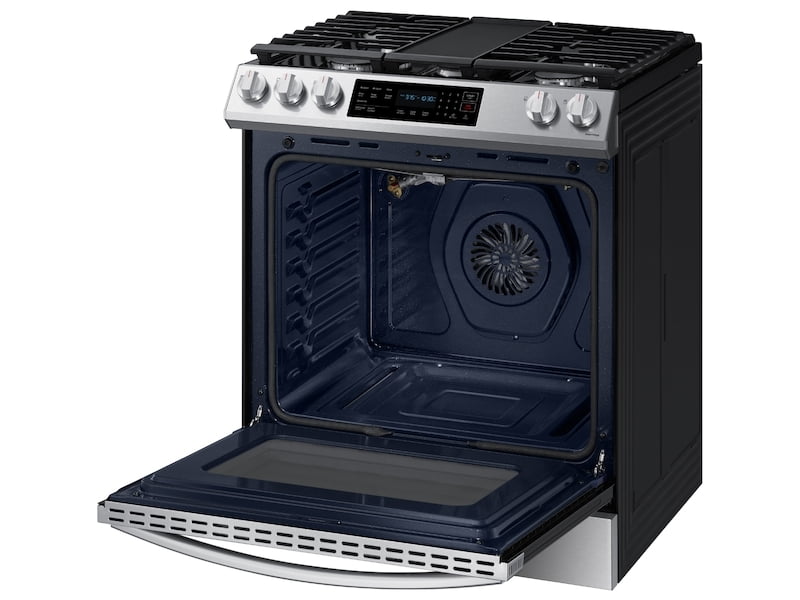 Samsung NX60T8311SS 6.0 Cu. Ft. Front Control Slide-In Gas Range With Convection & Wi-Fi In Stainless Steel