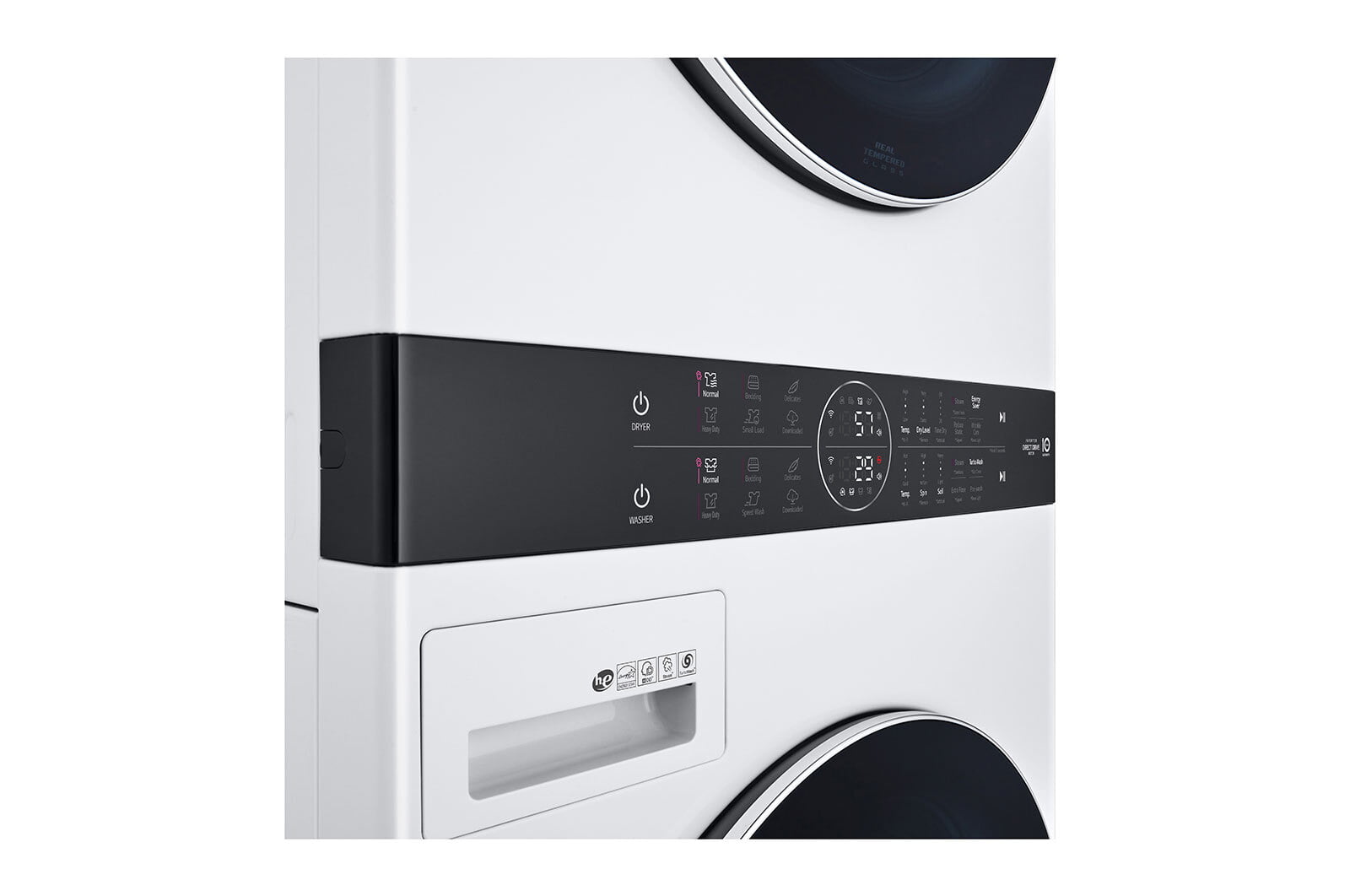 Lg WKGX201HWA Single Unit Front Load Lg Washtower™ With Center Control™ 4.5 Cu. Ft. Washer And 7.4 Cu. Ft. Gas Dryer