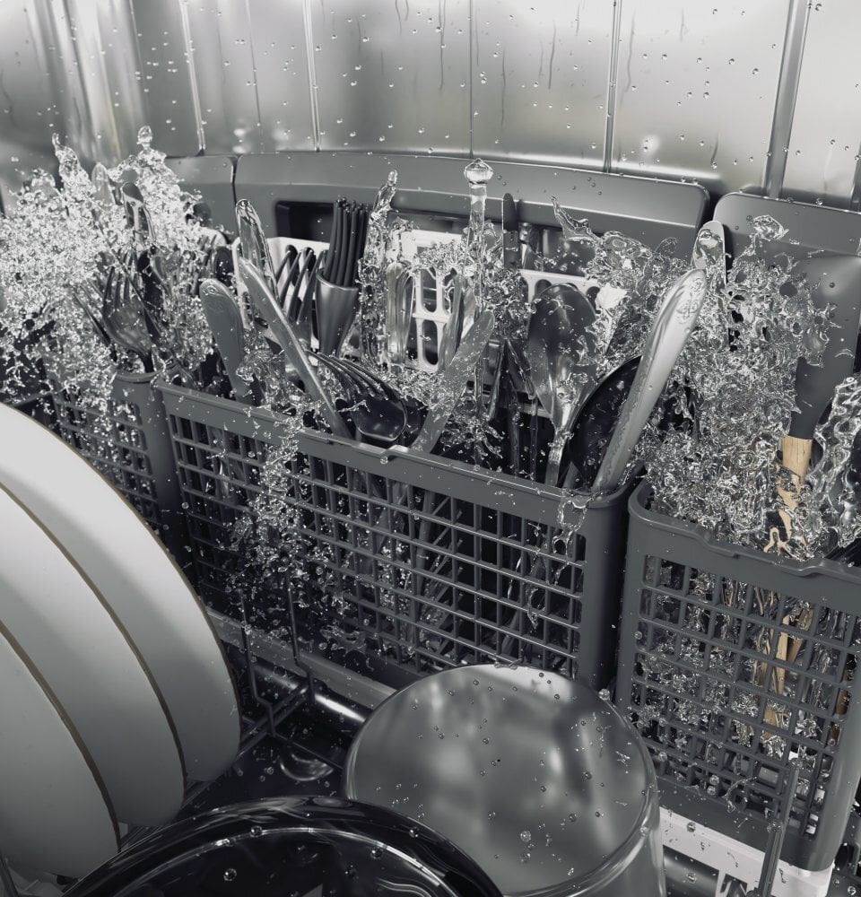 Cafe CDT875P4NW2 Café Smart Stainless Steel Interior Dishwasher With Sanitize And Ultra Wash & Dual Convection Ultra Dry